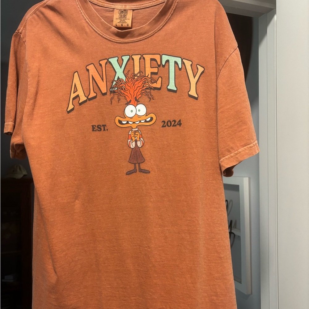 Comfort Colors Orange Anxiety Graphic Tee